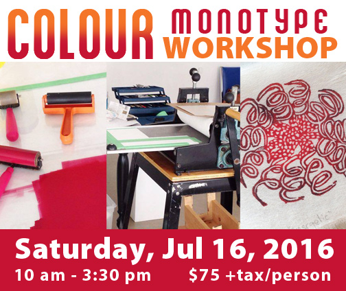 Colour Monotype Workshop at Visual Voice 